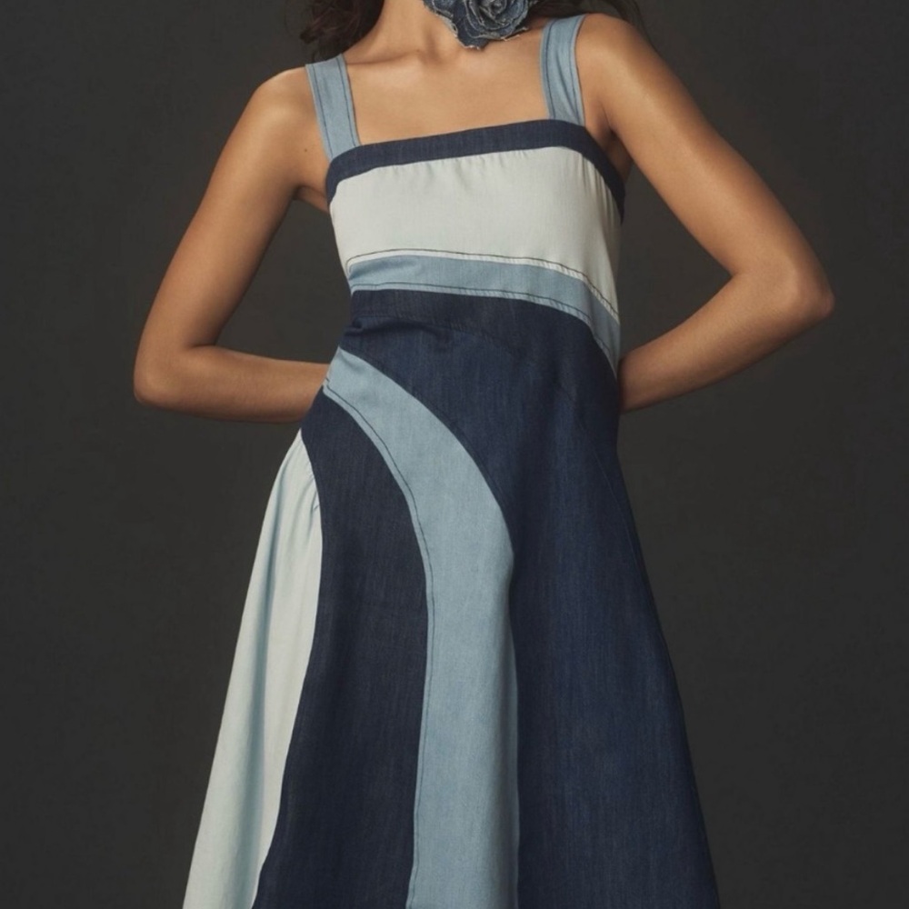 Anthropologie Pilcro Midi Denim Dress NWT Size Small - Picture 10 of 12